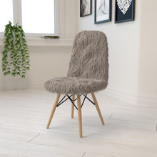Shaggy Dog Charcoal Gray Accent Chair [FLF-DL-16-GG]