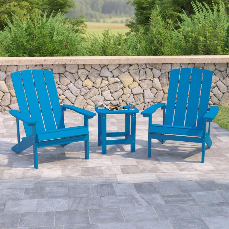 Blue wood best sale adirondack chairs