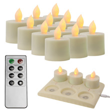 12 Rechargable LED Votive Candles @ 8.33/pc