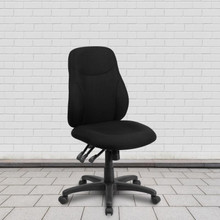 Mid-Back Black Fabric Multifunction Swivel Ergonomic Task Office Chair [FLF-BT-90297M-GG]
