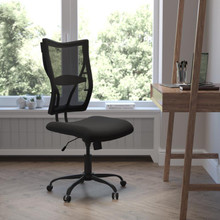 HERCULES Series Big & Tall 400 lb. Rated Black Mesh Executive Swivel Ergonomic Office Chair [FLF-WL-5029SYG-GG]