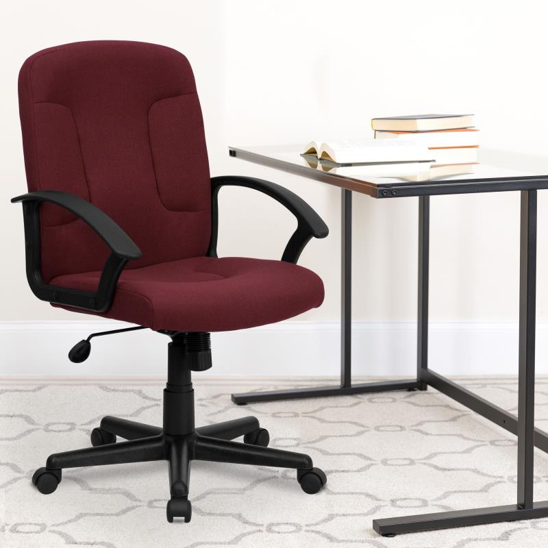 Burgundy discount office chair