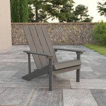 Charlestown All-Weather Poly Resin Wood Adirondack Chair in Gray [FLF-JJ-C14501-LTG-GG]