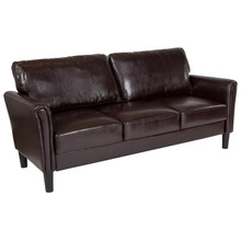 Bari Upholstered Sofa in Brown LeatherSoft [FLF-SL-SF920-3-BRN-GG]