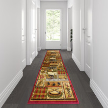 Gaylord Collection Beige 2' x 7' Cabin Area Rug with Jute Backing for Indoor Use [FLF-ACD-RGZ875938-27-BG-GG]