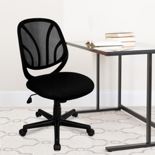Y-GO Office Chair™ Mid-Back Black Mesh Swivel Task Office Chair [FLF-GO-WY-05-GG]