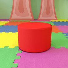 Soft Seating Flexible Circle for Classrooms and Daycares - 12" Seat Height (Red) [FLF-ZB-FT-045R-12-RED-GG]