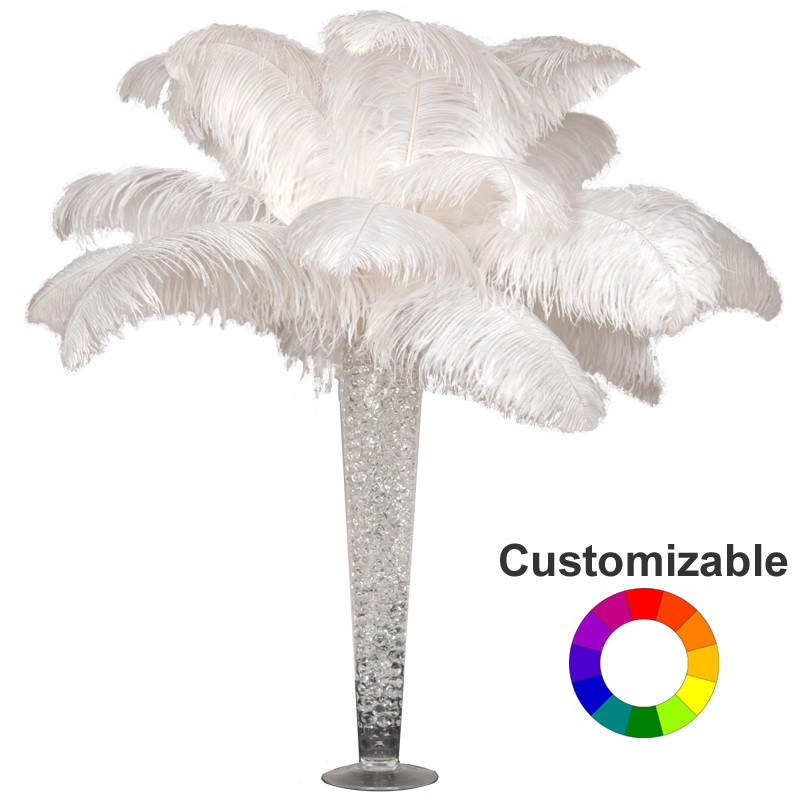 ostrich feather vase