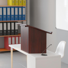 Foldable Tabletop Lectern in Mahogany [FLF-MT-M8833-LECT-GG]