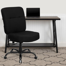 HERCULES Series Big & Tall 400 lb. Rated Black Fabric Executive Swivel Ergonomic Office Chair with Rectangular Back [FLF-WL-735SYG-BK-GG]