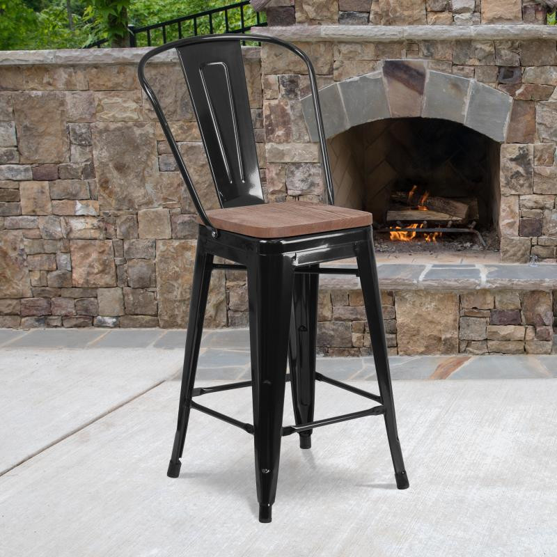 24 black metal bar stools online