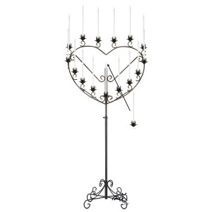 heart candelabra