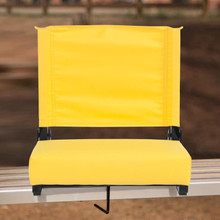 Grandstand Comfort Seats by Flash - 500 lb. Rated Lightweight Stadium Chair with Handle & Ultra-Padded Seat, Yellow [FLF-XU-STA-YL-GG]