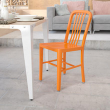 Gael Commercial Grade Orange Metal Indoor-Outdoor Chair [FLF-CH-61200-18-OR-GG]
