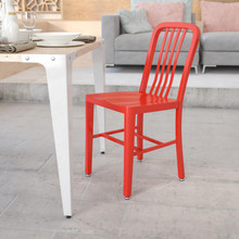 Gael Commercial Grade Red Metal Indoor-Outdoor Chair [FLF-CH-61200-18-RED-GG]