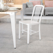 Gael Commercial Grade White Metal Indoor-Outdoor Chair [FLF-CH-61200-18-WH-GG]