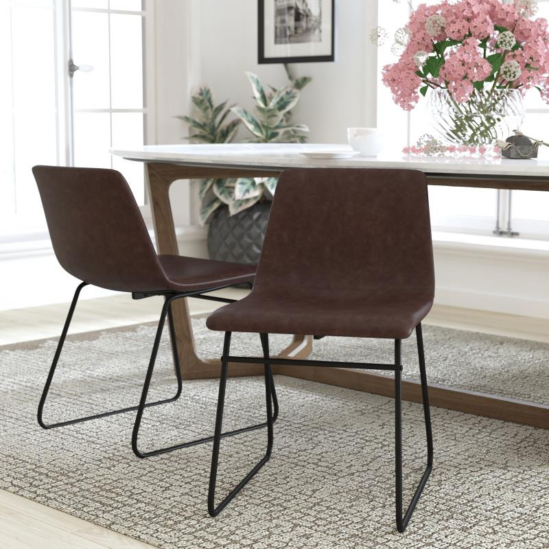 Dining table with online bucket chairs