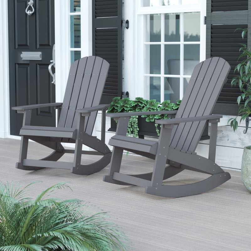 Grey wood rocking online chair