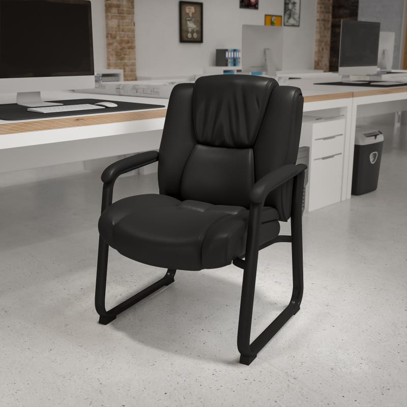 Leather office store reception chairs