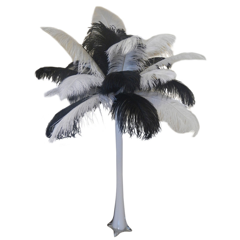 White Ostrich Feather Centerpiece 