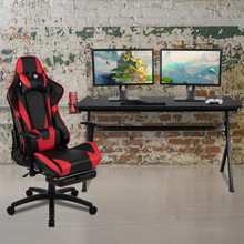 テーブル・チェア・ハンモック BRUNT EDGEPAD 3HANDRED 50 BLACK Gaming Desk and Red/Black Reclining Gaming Chair Set /Cup