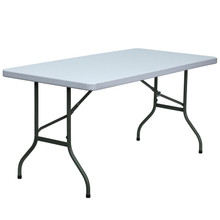 30''W x 60''L Blow Molded Plastic Folding Table