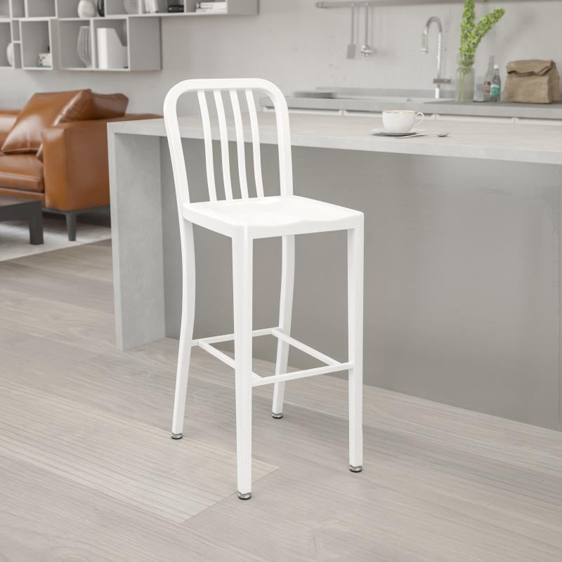 Metal white 2024 stools