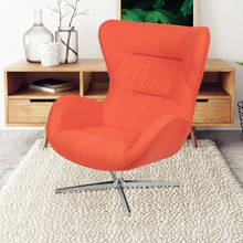 Rally Orange Fabric Swivel Wing Chair [FLF-ZB-WING-ORG-FAB-GG]
