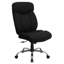 HERCULES Series Big & Tall 400 lb. Rated Black Fabric Executive Ergonomic Office Chair and Chrome Base [FLF-GO-1235-BK-FAB-GG]
