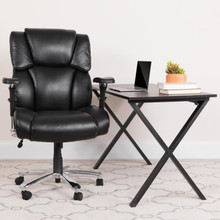 HERCULES Series 24/7 Intensive Use Big & Tall 400 lb. Rated Black LeatherSoft Executive Lumbar Ergonomic Office Chair [FLF-GO-2149-LEA-GG]