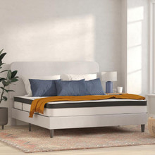 Capri Comfortable Sleep 10 Inch CertiPUR-US Certified Hybrid Pocket Spring Mattress, King Mattress in a Box [FLF-CL-E230P-R-K-10-GG]