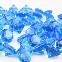 24 lbs - Light Blue Acrylic Diamonds Vase Filler, 1"