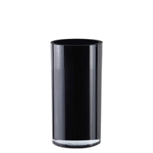 Case of 4 - Glass Black Cylinder Vase, H-12" D-6"