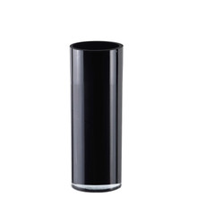 Case of 4 - Glass Black Cylinder Vase, H-16" D-6"