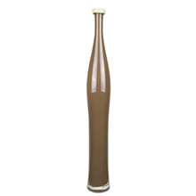 Case of 6 - Brown Slim Curve Vase with 2 Tones Flip Lip H-24" D-1.5"