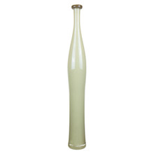 Case of 6 - Cream Slim Curve Vase with 2 Tones Flip Lip H-24" D-1.5"