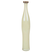 Case of 6 - Cream Slim Curve Vase with 2 Tones Flip Lip H-16" D-1.5"