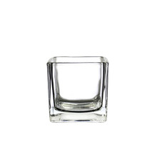 Case of 24 - Glass Cube Vase, 3.15" x 3.15" x 3.15"