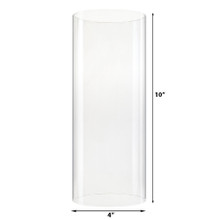 4" x 10" Clear Glass Hurricane Candle Holder Shade Chimney Tube - 24 Pieces