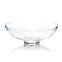 Case of 3 - Glass Footed Decorative Bowl, H-4.5" D-12"