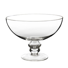 Case of 4 - Glass Footed Decorative Bowl, H-6" D-8"