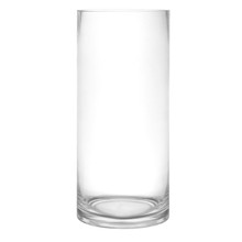 Case of 12 - Glass Cylinder Vase, H-9" D-4"