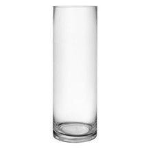 Case of 12 - Glass Cylinder Vase, H-12" D-4"