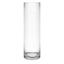 Case of 6 - Glass Cylinder Vase, H-14" D-4"