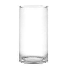 Case of 4 - Glass Cylinder Vase, H-12" D-6"