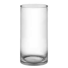 Case of 4 - Glass Cylinder Vase, H-16" D-8"