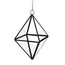 Case of 6 - Hanging Geometric Diamond Terrarium, H-8" D-6"