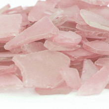 20 lbs - Frosted Clear Pink Sea Glass Vase Filler, 1.5 Cups/LBS