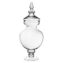 Case of 2 - Glass Candy Buffet Apothecary Jar, H-21.5" D-5.5"