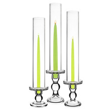 24 Sets of 3 (72 Holders) - Glass Candle Holder Set of 3 (D-3" H-3.5" | 4.5" | 5.5")